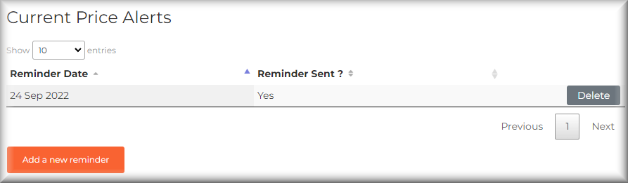 Heating oil order reminder